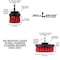 Drill Brush Power Scrubber By Useful Products 5 in W 5 in L Brush, Red R-S-42-QC-DB - alternate 5